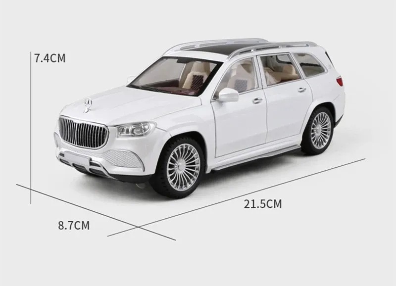 1:24 Benz Maybach GLS GLS600 SUV Diecast Alloy Car Model Simulation Sound Light