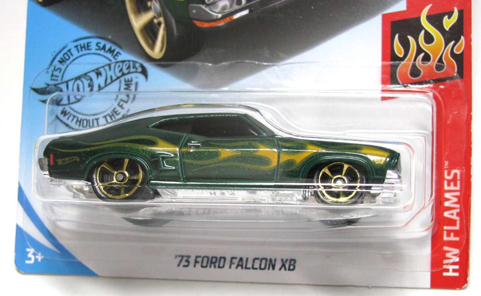 2018 Hot Wheels HW Flames Green ‘73 Ford Falcon XB FTE Wheels
