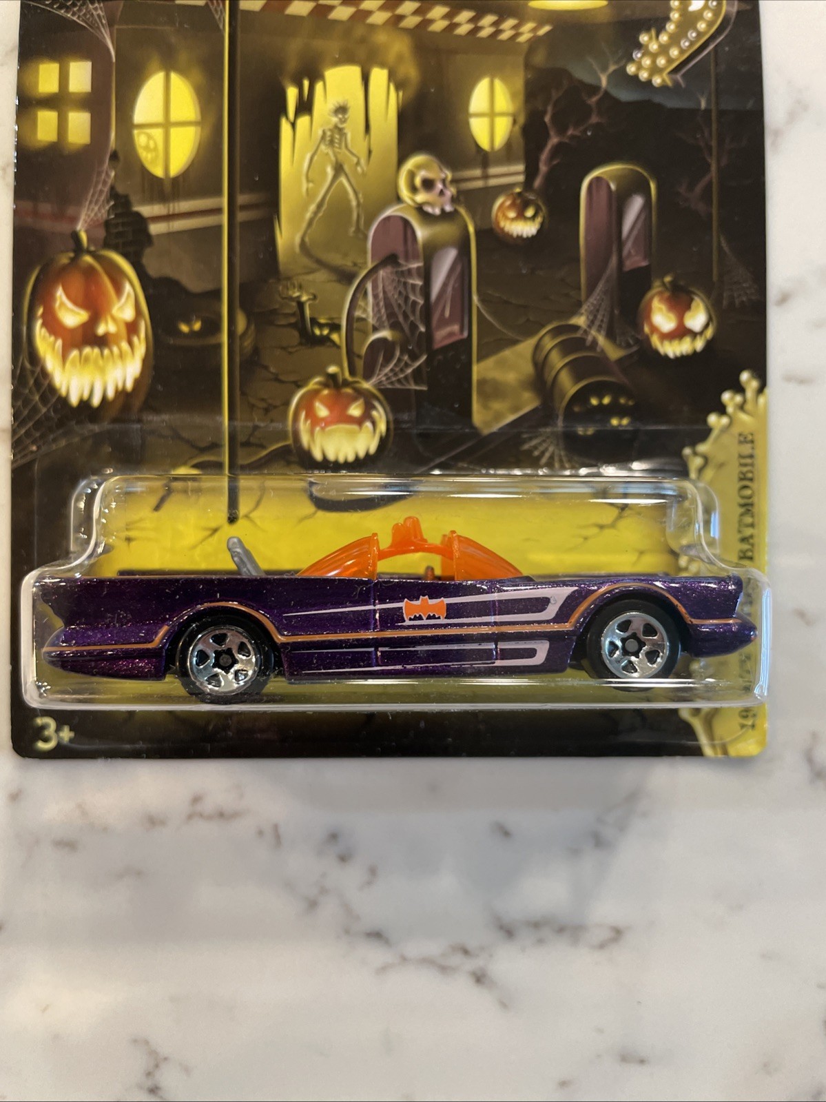 2012 HOT WHEELS Kroger Halloween 1966 BATMOBILE Purple Orange (In Protector)