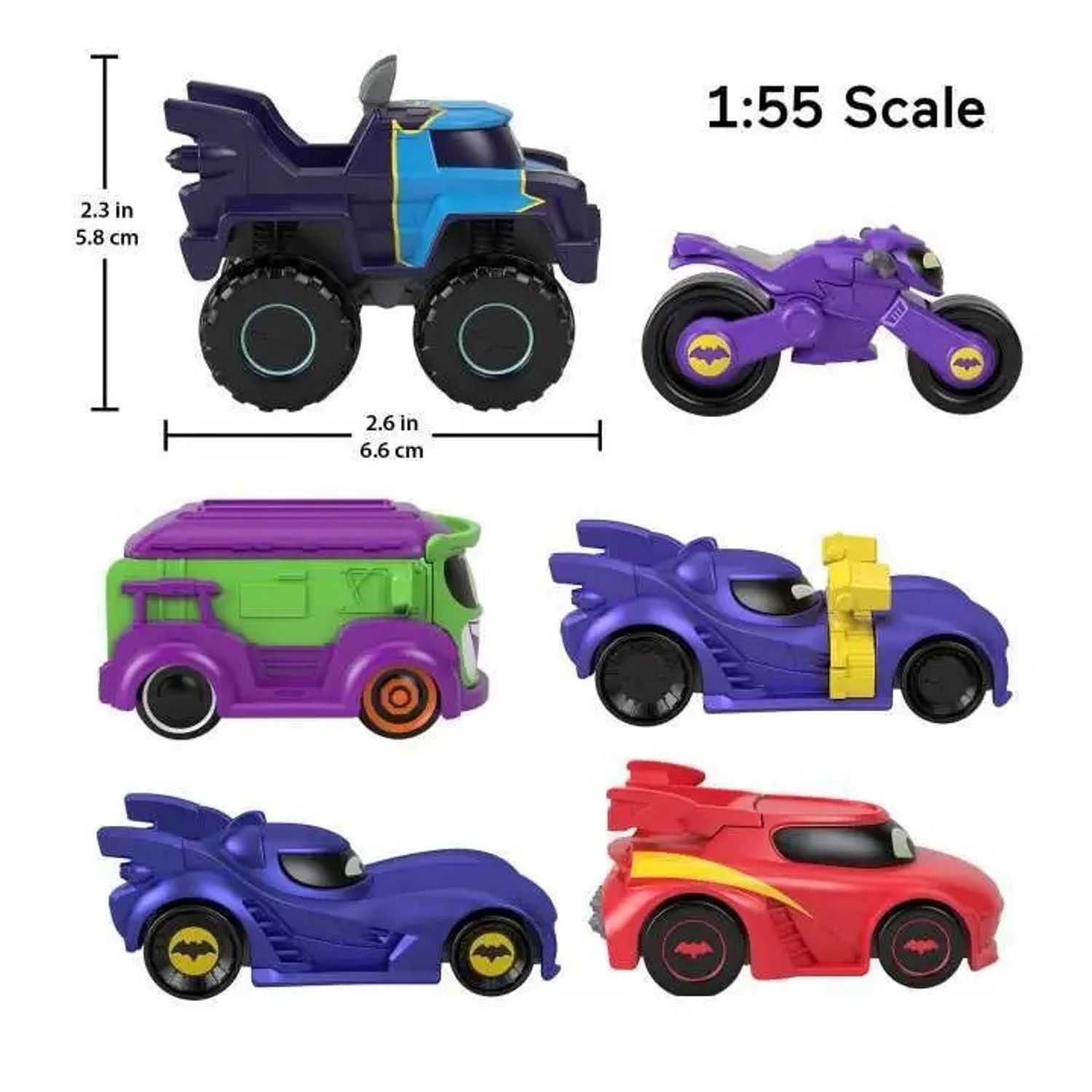 BATWHEELS BATCAST METAL 1:55 SCALE ASST. HML12 ASSORT FISHER-PRICE BATMAN TOY DC