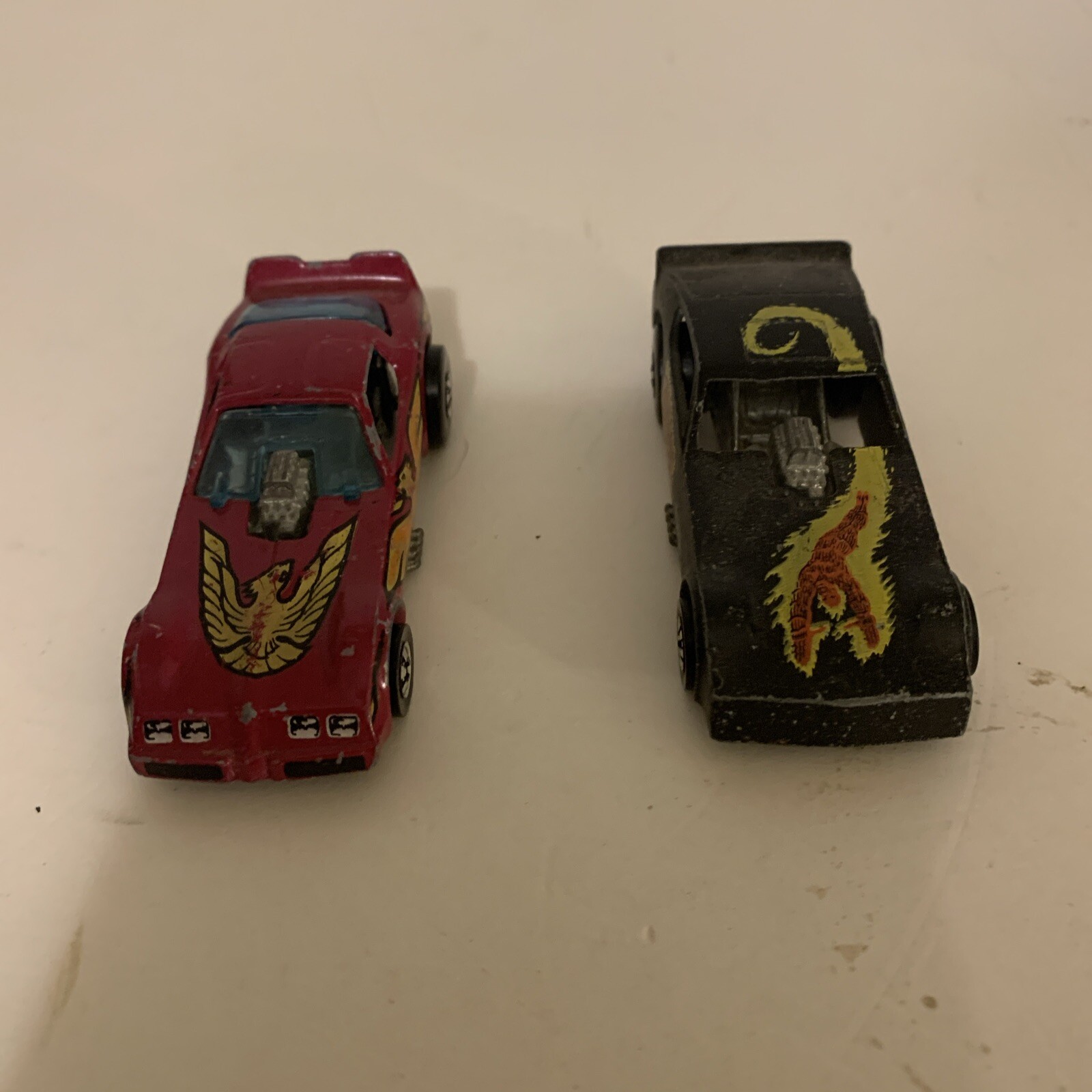 Lot Of 2 Hot Wheels Funny Car Dragsters Human Torch And Firebird Loose