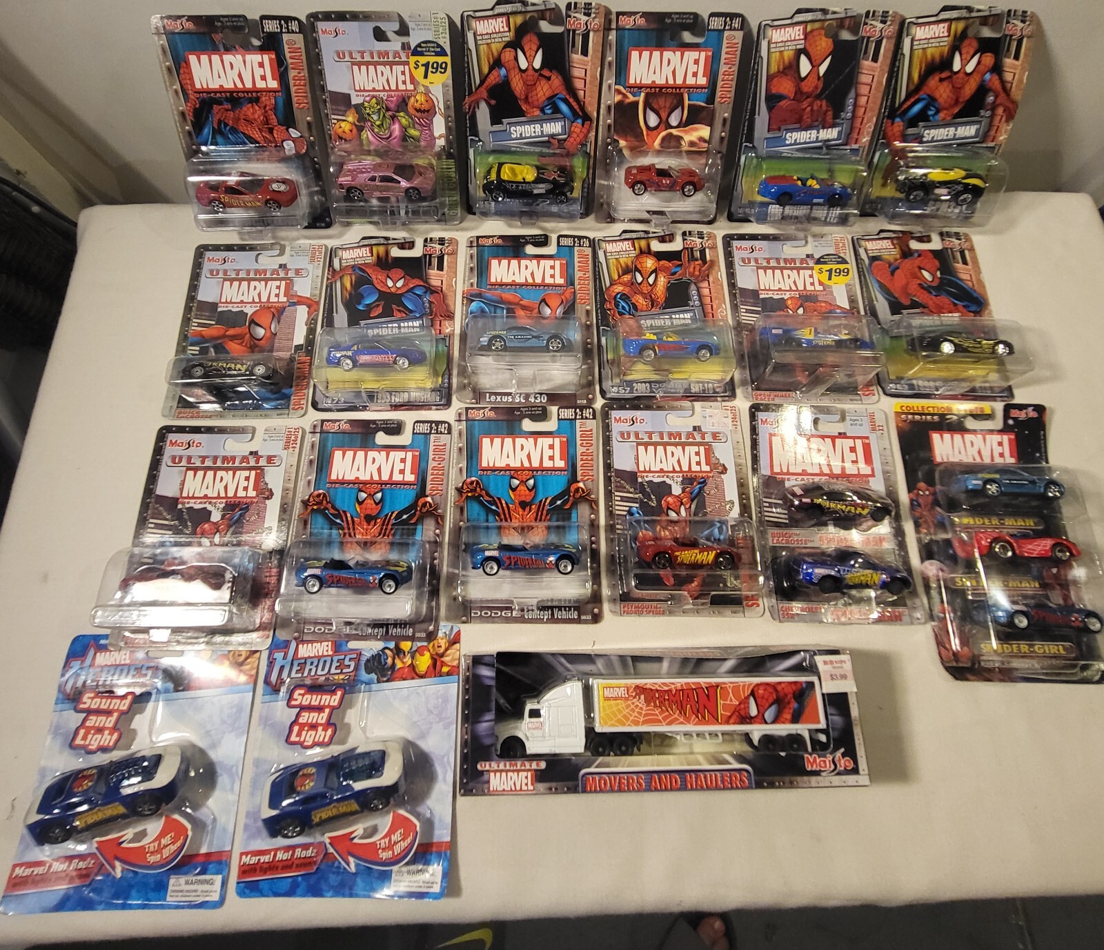 Maisto Marvel Diecast Collection Large Lot Of 24 ALL NEW