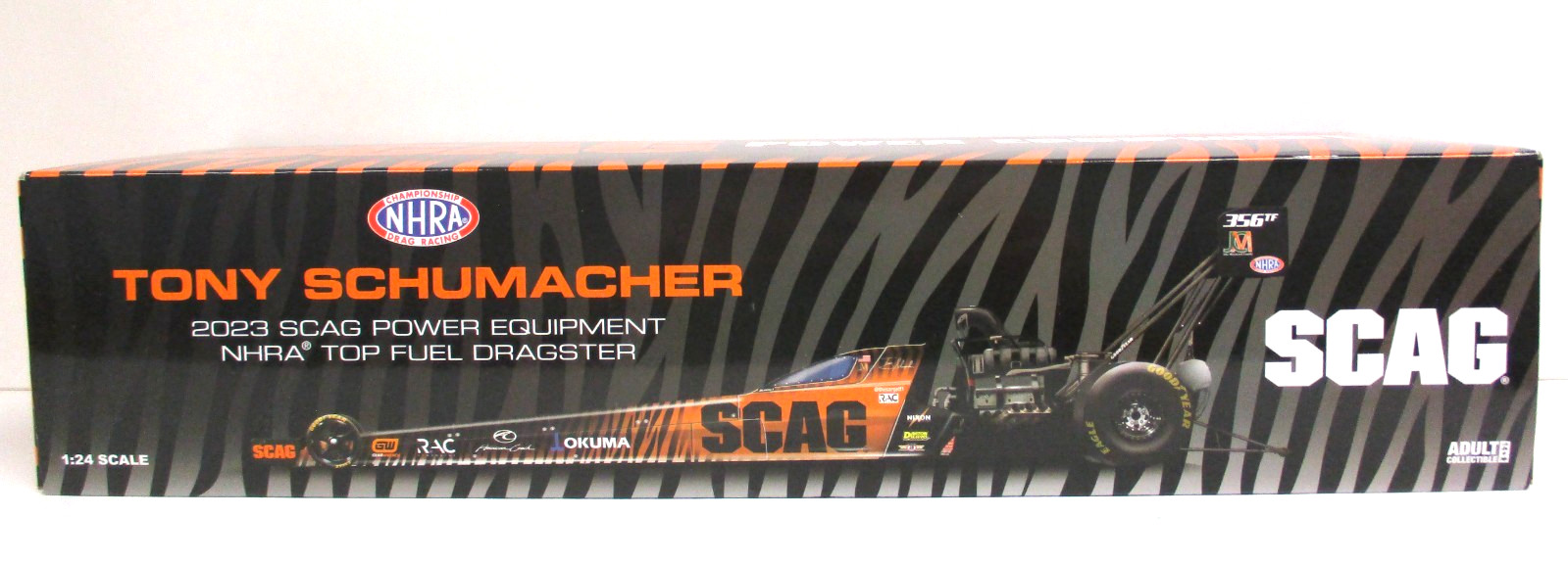 RC2 AUTO WORLD TONY SCHUMACHER SCAG EQUIPMENT 2023 NHRA TOP FUEL DRAGSTER – 1/24