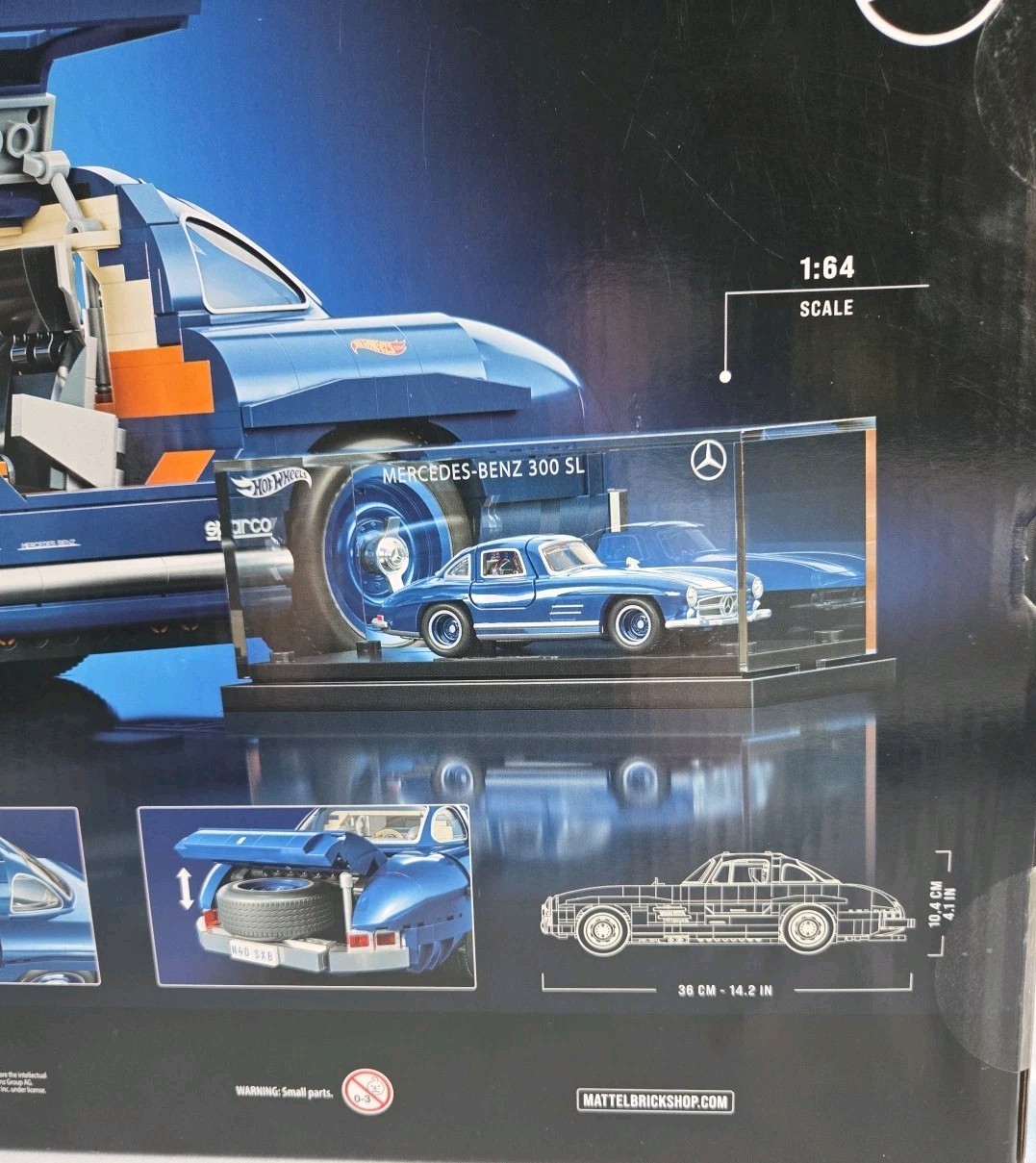 🔥 Hot Wheels x Mercedes-Benz 300 SL (1:12 Scale) Brick Shop Premium Building Se