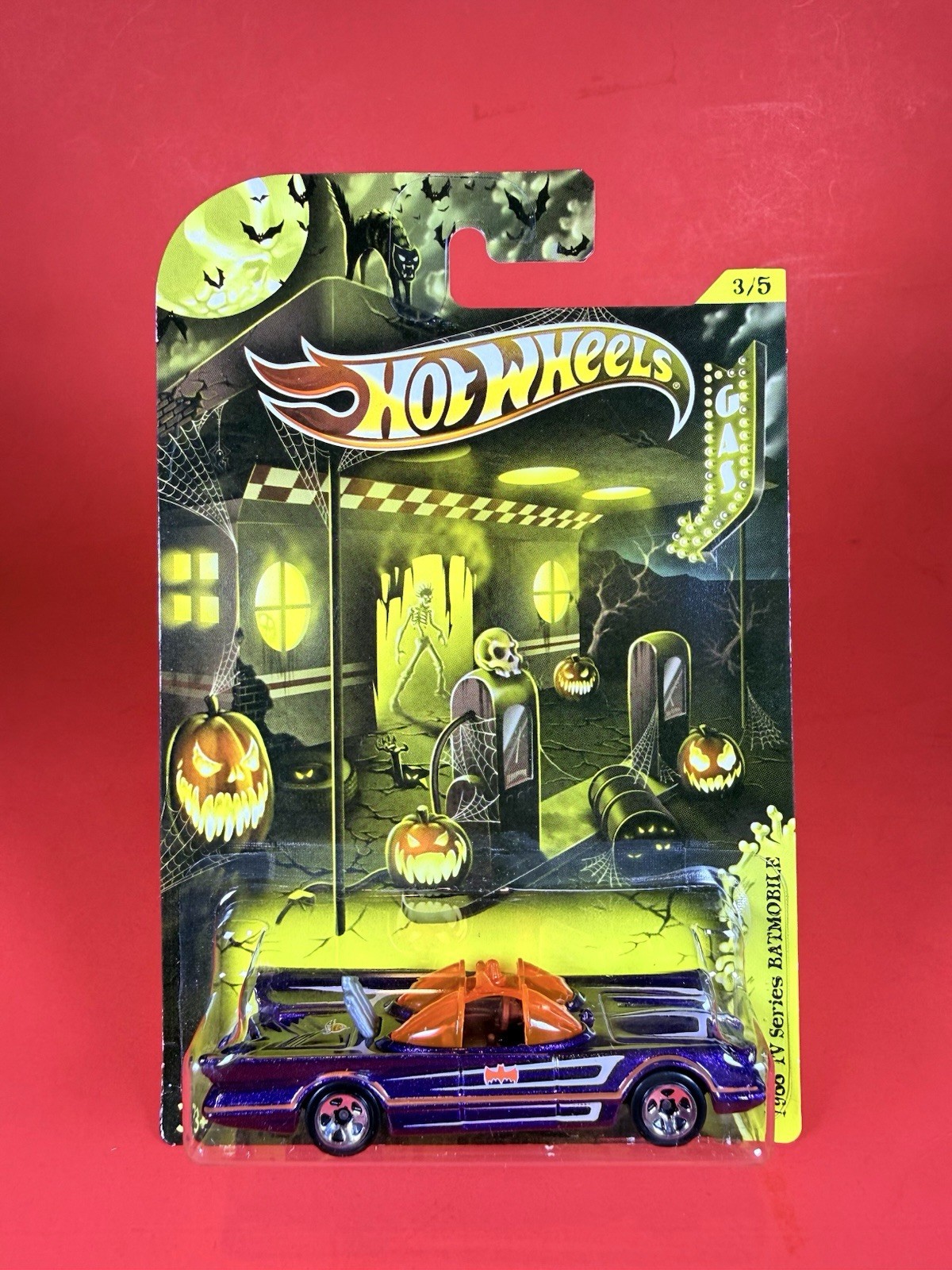 HOT WHEELS KROGER 2012 HAPPY HALLOWEEN 5 CAR SET BATMOBILE, GHOSTBUSTERS PLUS🔥
