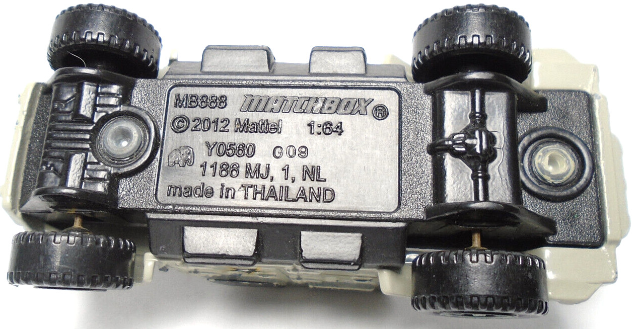 2012 MATCHBOX MXT/MVA GRAY 1:64 DIECAST 2 7/8″ MILITARY VEHICLE TRUCK W/ YELLOW