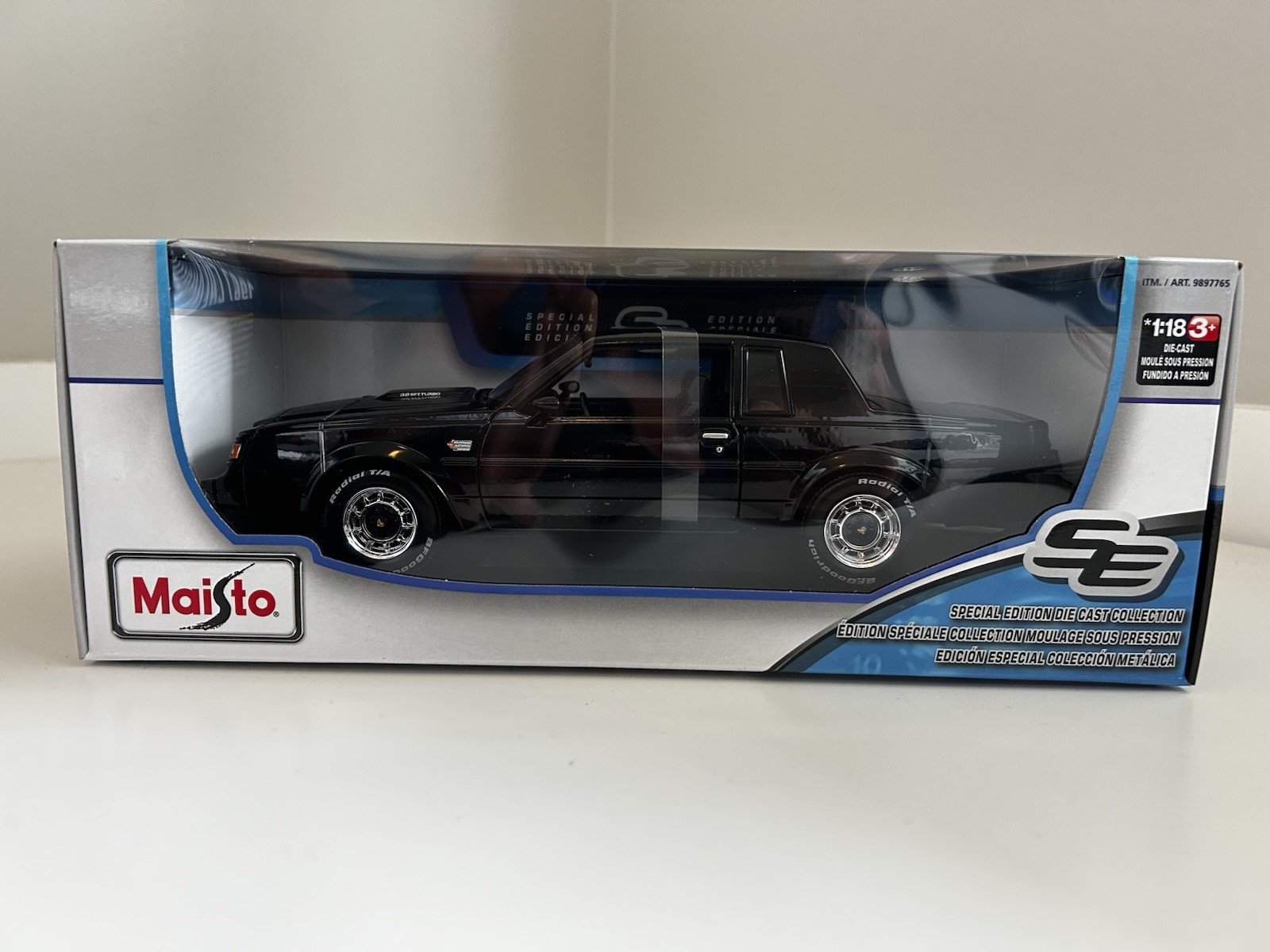 1/18 Maisto Special Edition 1987 Buick Grand National Black W/ Chrome Wheels New