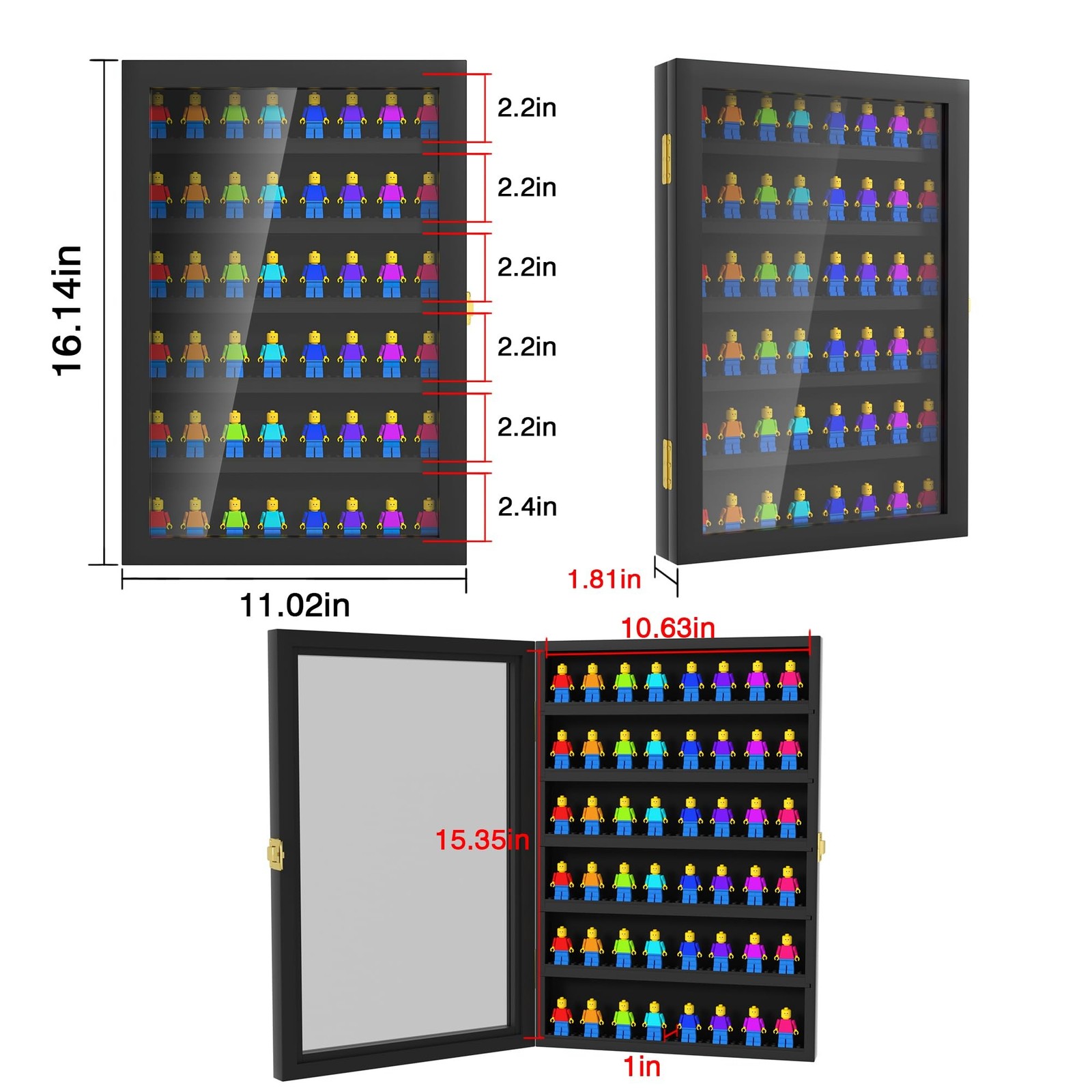 6 Layers Minifigure Display Case for Lego, Building Wall Display Cabinet Show…
