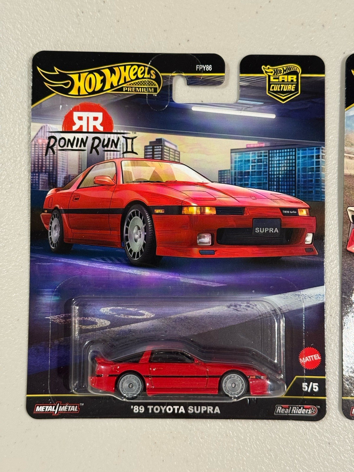 Hot Wheels Premium Ronin Run 2 Mad Mike Mazda RX-3 Wagon & 89 Toyota Supra Combo