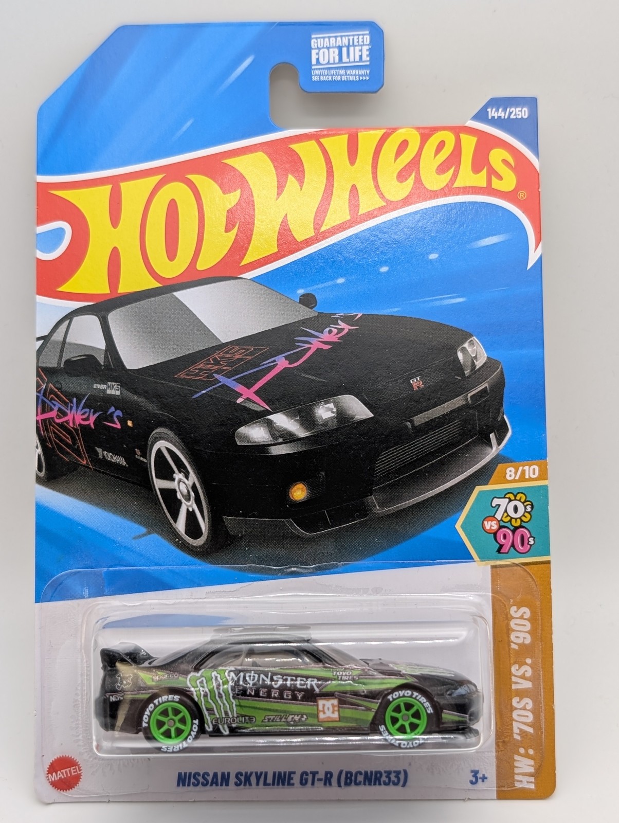 Hot Wheels CUSTOM Nissan Skyline GT-R R33 BCNR33 Monster Energy HOONIGAN Toyo