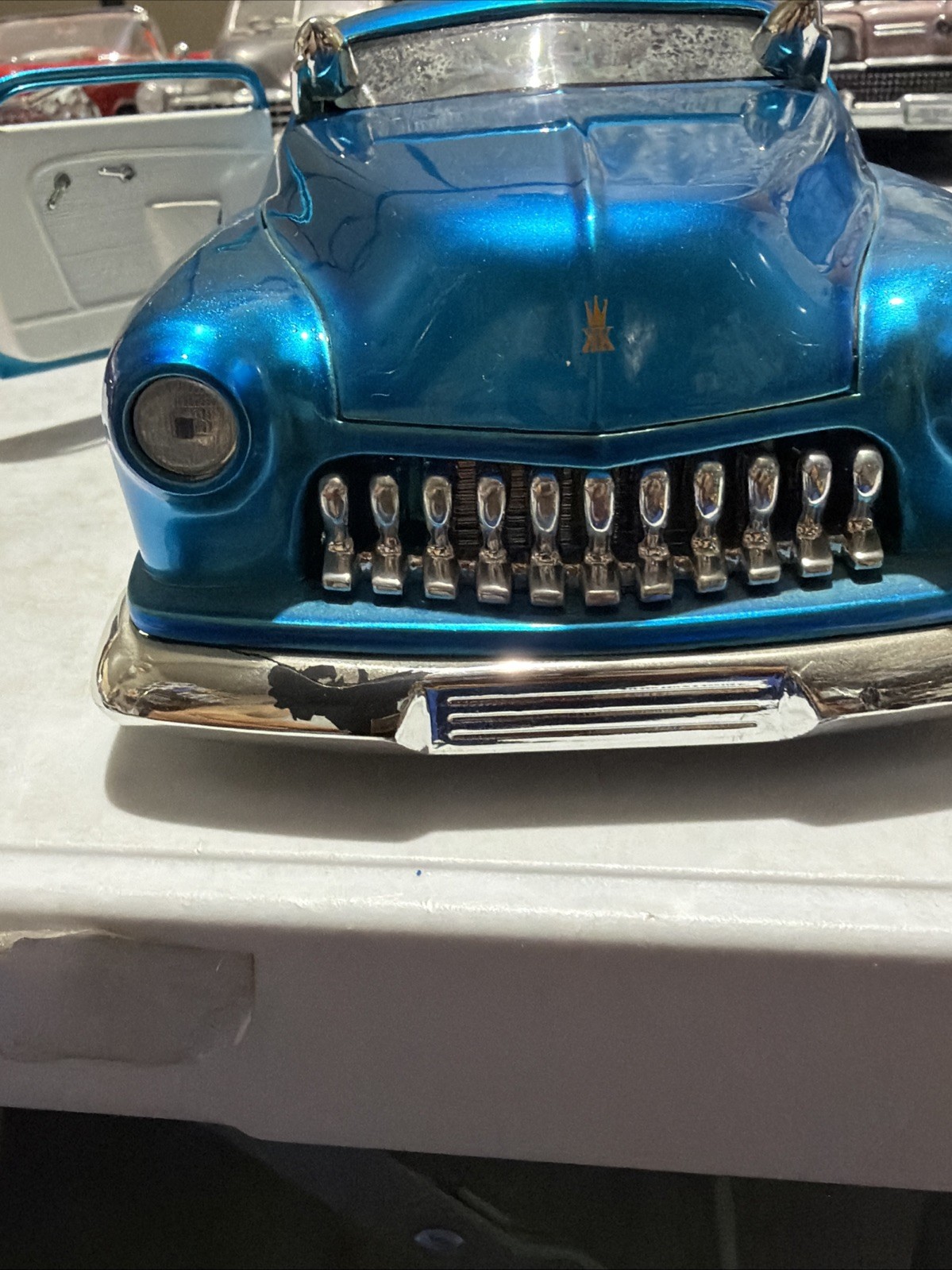 RARE Jada Toys Kustom Kings – 1951 Mercury Hard Top w/ Guitar 1/18 Scale Blue