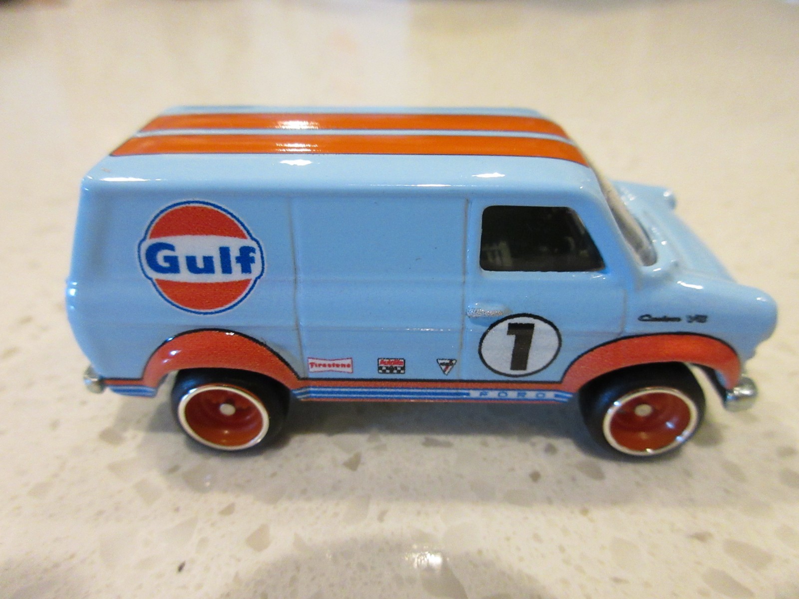 2026 Hot Wheels Ford Transit Supervan GULF BLUE Premium Diecast Van Car Culture