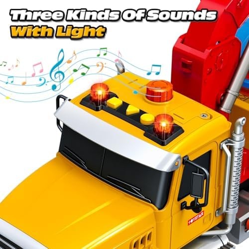 Kids Toys for 3 4 5 6 7 Years Old Boys, 15″ Large Tow Truck Toy, Friction Pow…