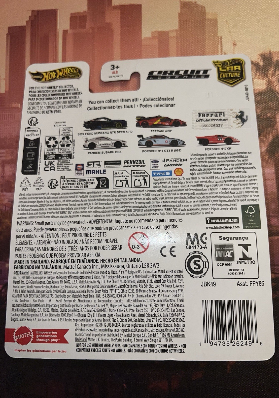 Hot Wheels Premium Car Culture Circuit Legends JBK49 FERRARI 499P Scale 1 64