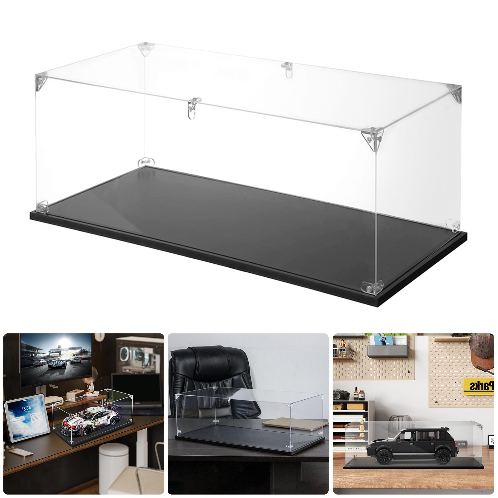 Acrylic Display Case Storage Box For Diecast Cars Collectibles Figures Doll Toys