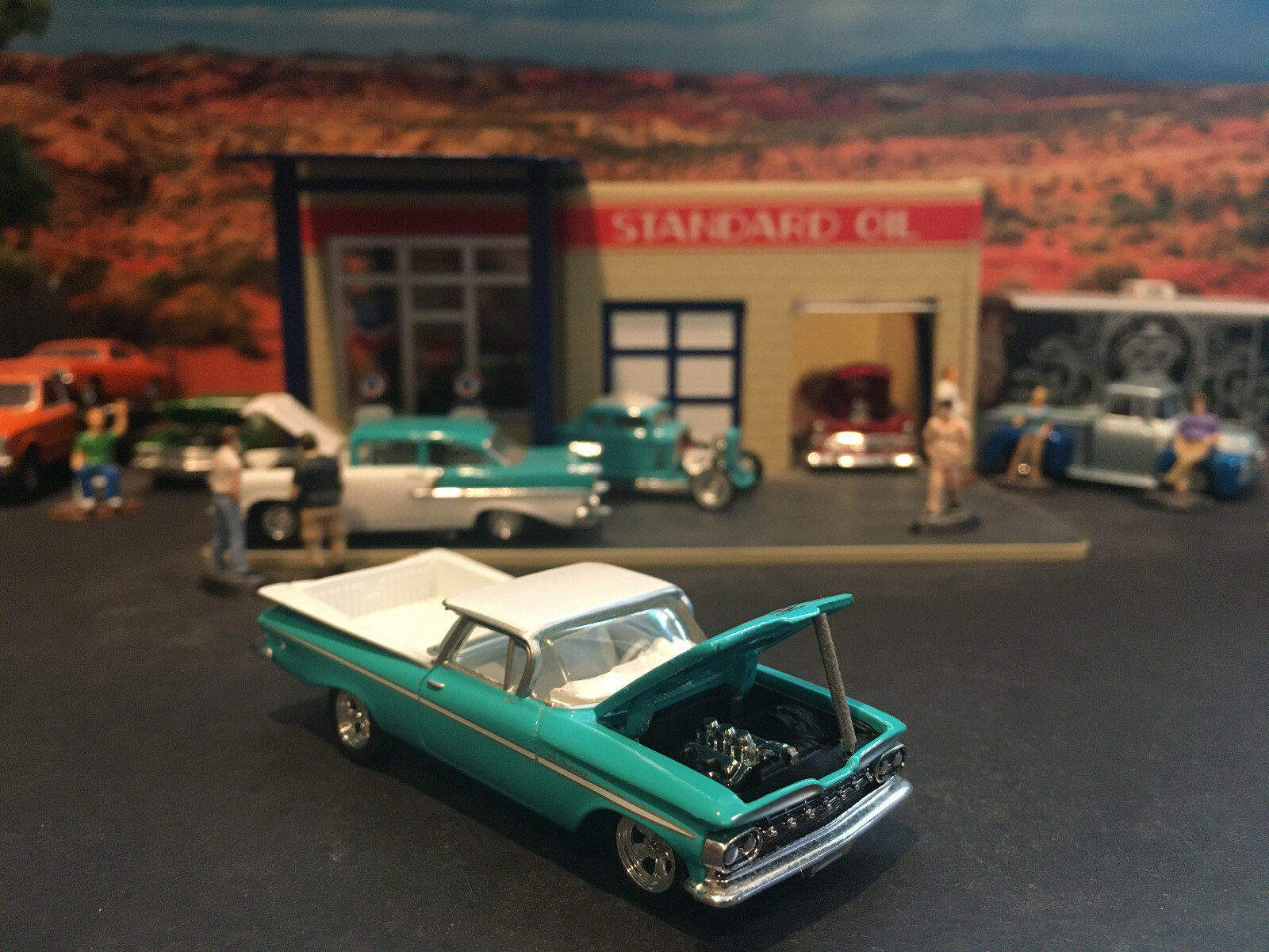 1:64 Hot Wheels Limited Edition 1959 59 Chevy El Camino Light Blue and White