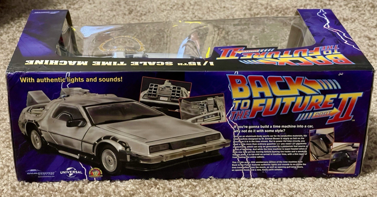 Back to the Future II DeLorean Frosty 1/15 Diamond Select Movie Dialogue Sealed