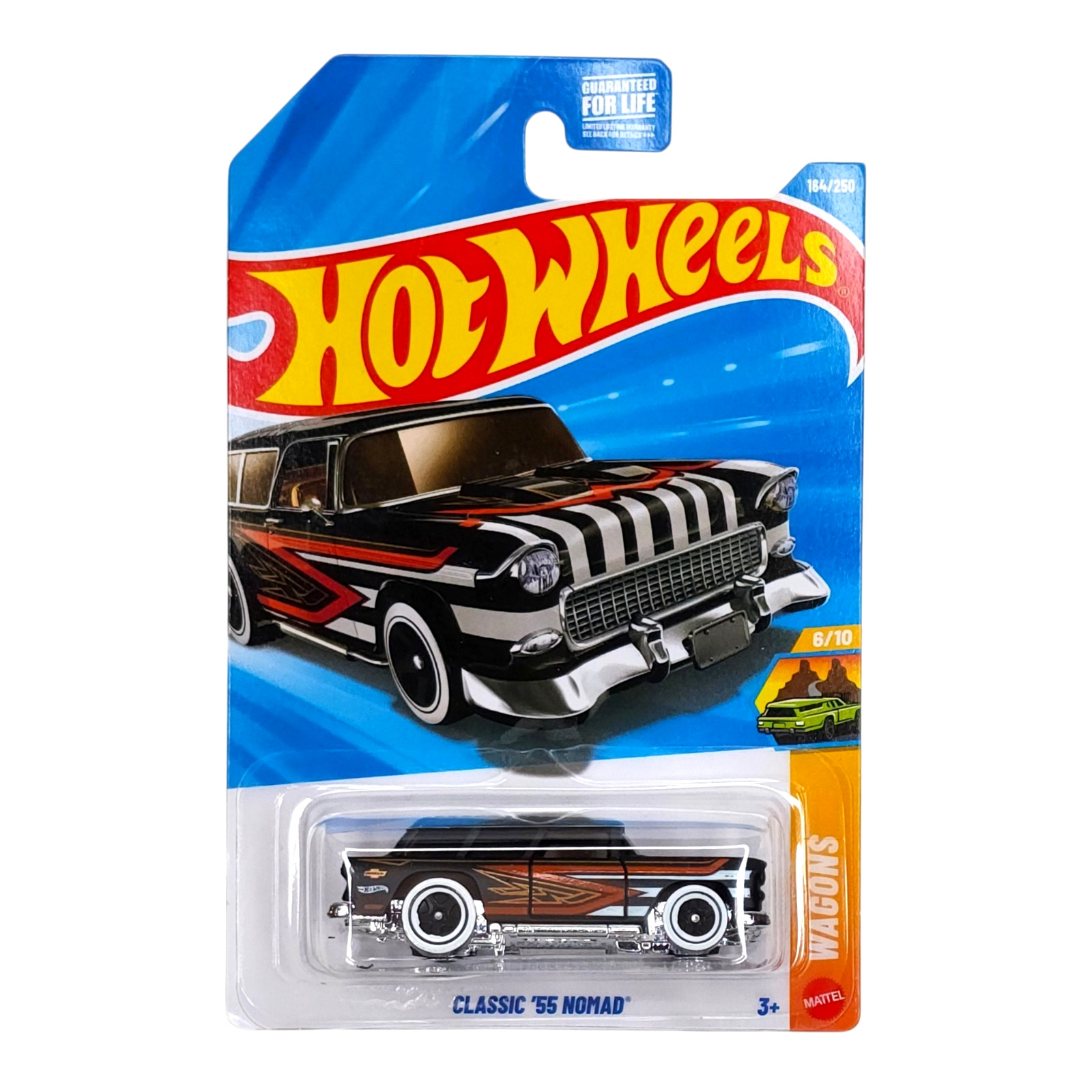 HOT WHEELS Classic ’55 Nomad Black Wagons Mainline Chevy Chevrolet JJK10 2026