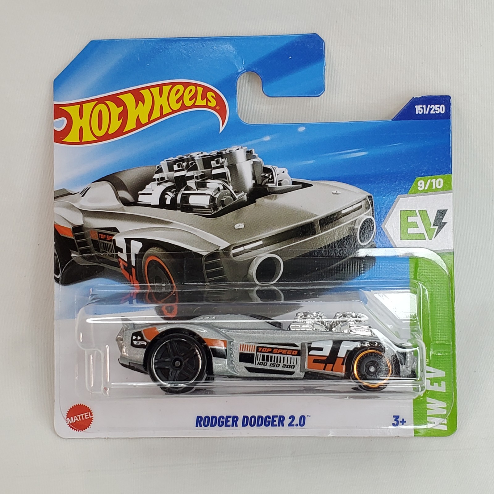 Hot Wheels Short Card Rodger Dodger 2.0 Silver HW EV 9/10