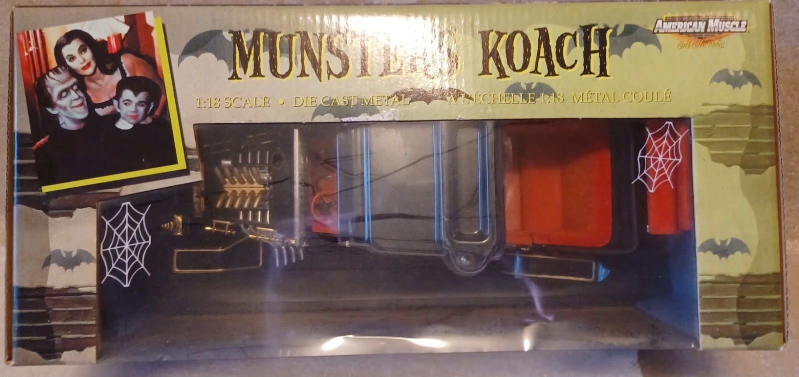 2002 ERTL American Muscle Munster Koach 1:18 New In Box