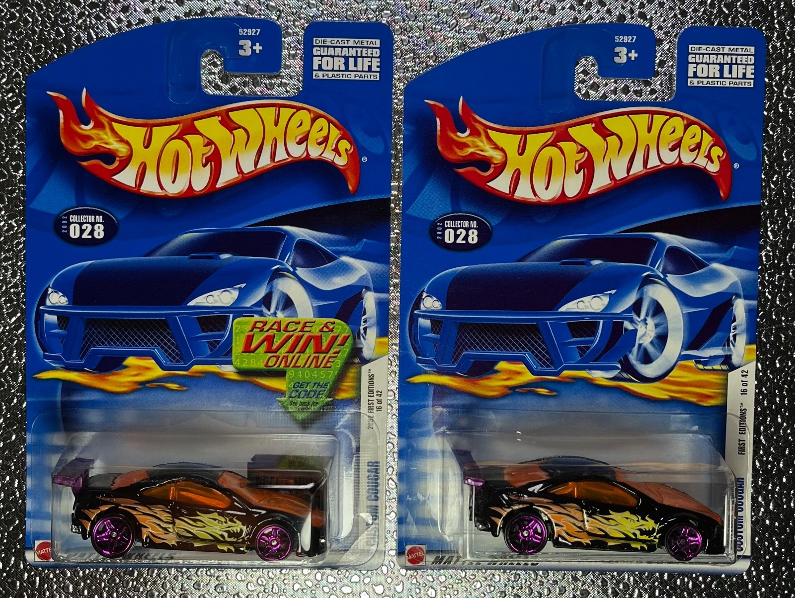 CUSTOM COUGAR HOT WHEELS FIRST EDITIONS LOT OF 2 – NEW MODELS
