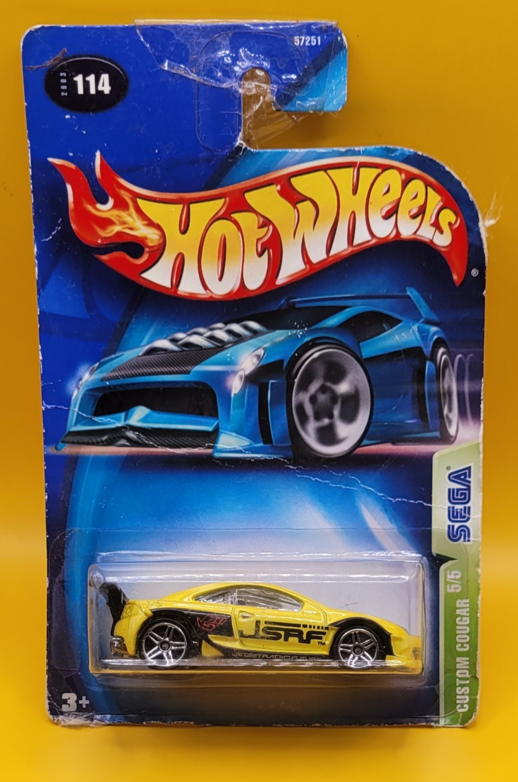 Hot Wheels 2003 SEGA Series Custom Cougar Yellow Jet Set Radio Future 114 5/5