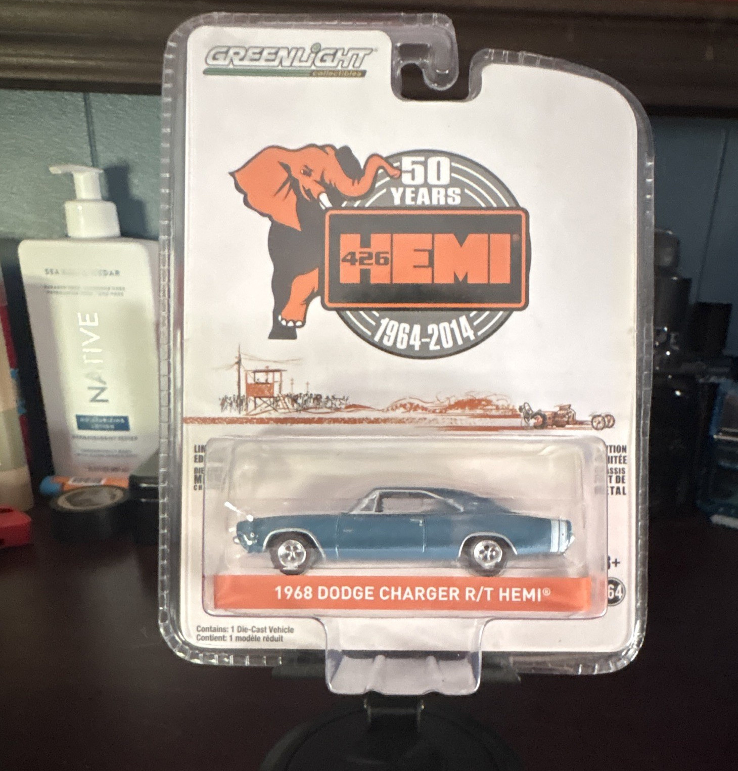 GreenLight 1:64 1968 Dodge Charger R/T HEMI Blue 50th Hemi 426