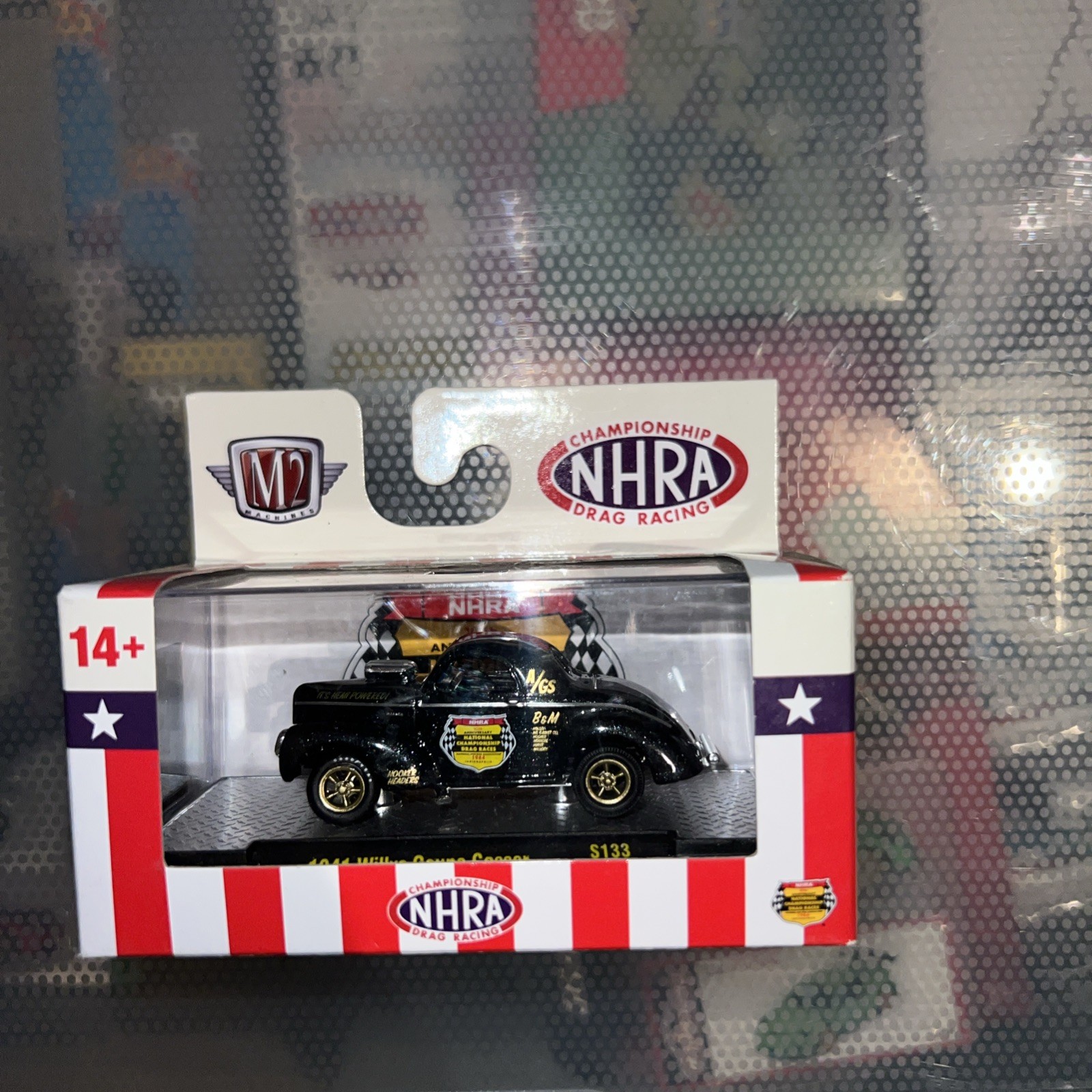 M2 Machines 1941 Willys Coupe Gasser S133 24-129 NHRA