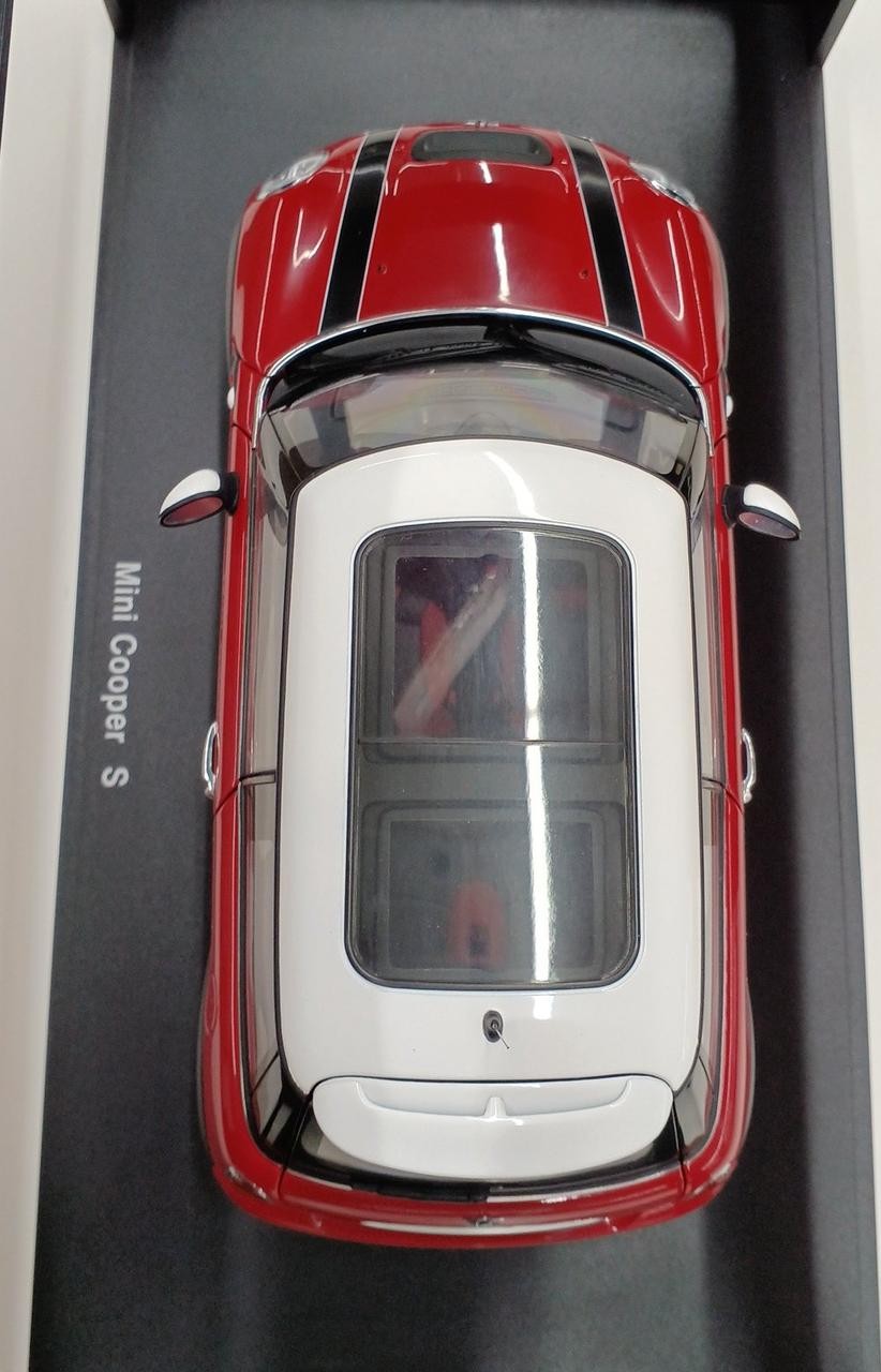 AUTOART 1/18 MINI COOPER S Red White Model Car Opened Box Damaged