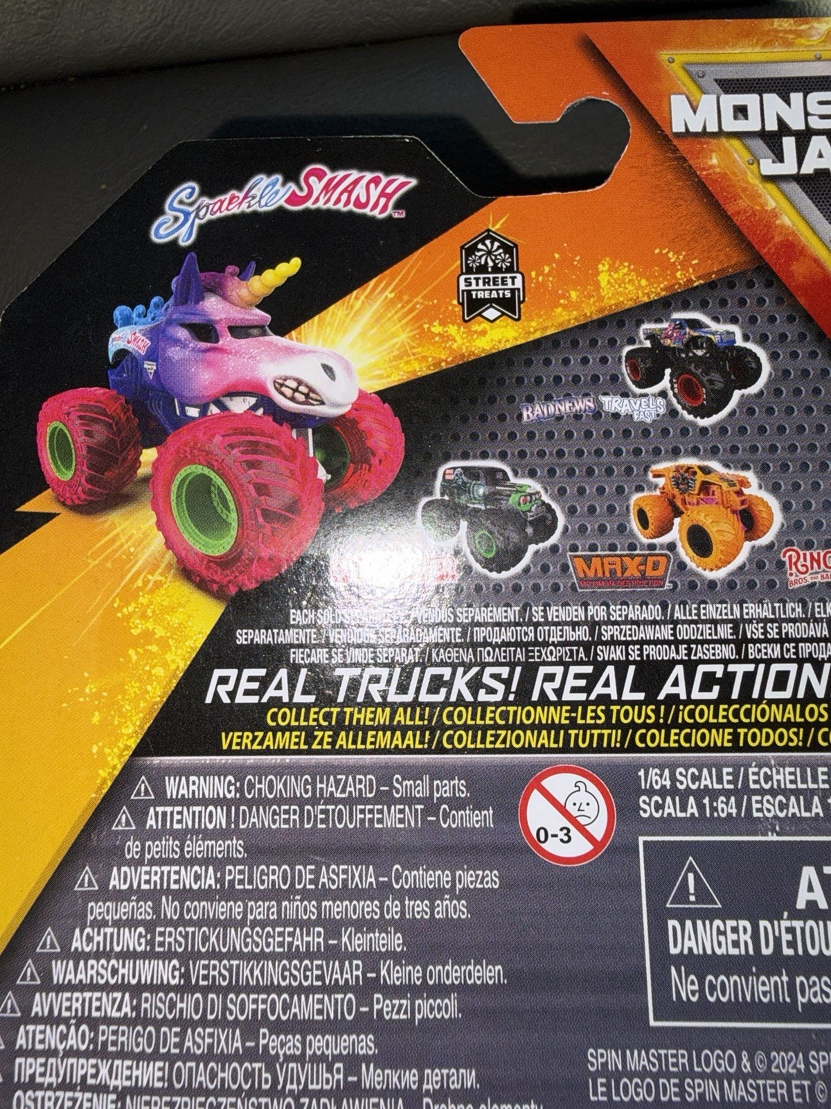 Spin Master Monster Jam SPARKLE SMASH Street Treats SERIES 39 1/64 Diecast 2024
