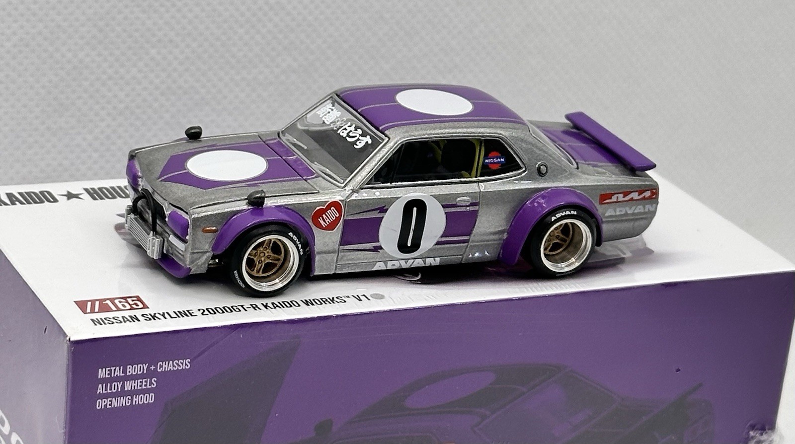 Kaido House 1:64 Nissan Skyline 2000GT-R (KPGC10) Kaido Works V1 #165 Opened New