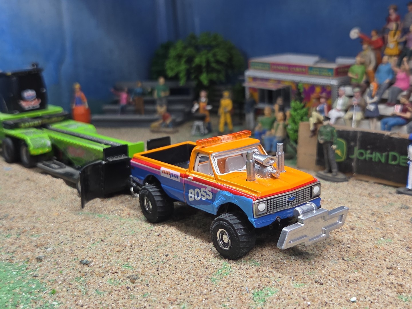 CUSTOM BUILT 1:64 4×4 GreenLight 1972 PULLING TRUCK puller Chevy CHEVEROLET Ertl