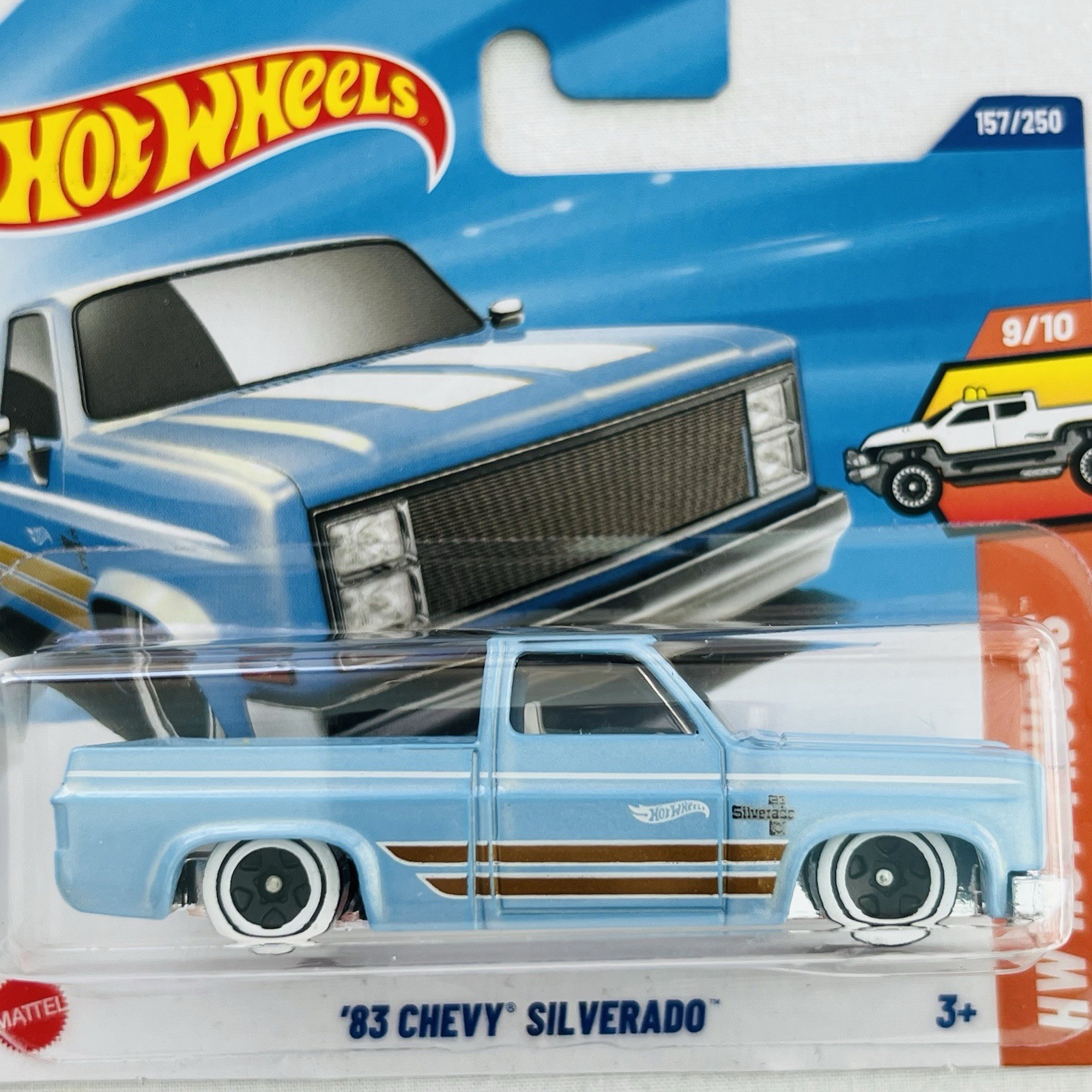 2025 Hot Wheels ‘83 Chevy Silverado Light Blue #157/250 HW Hot Trucks SHORT CARD