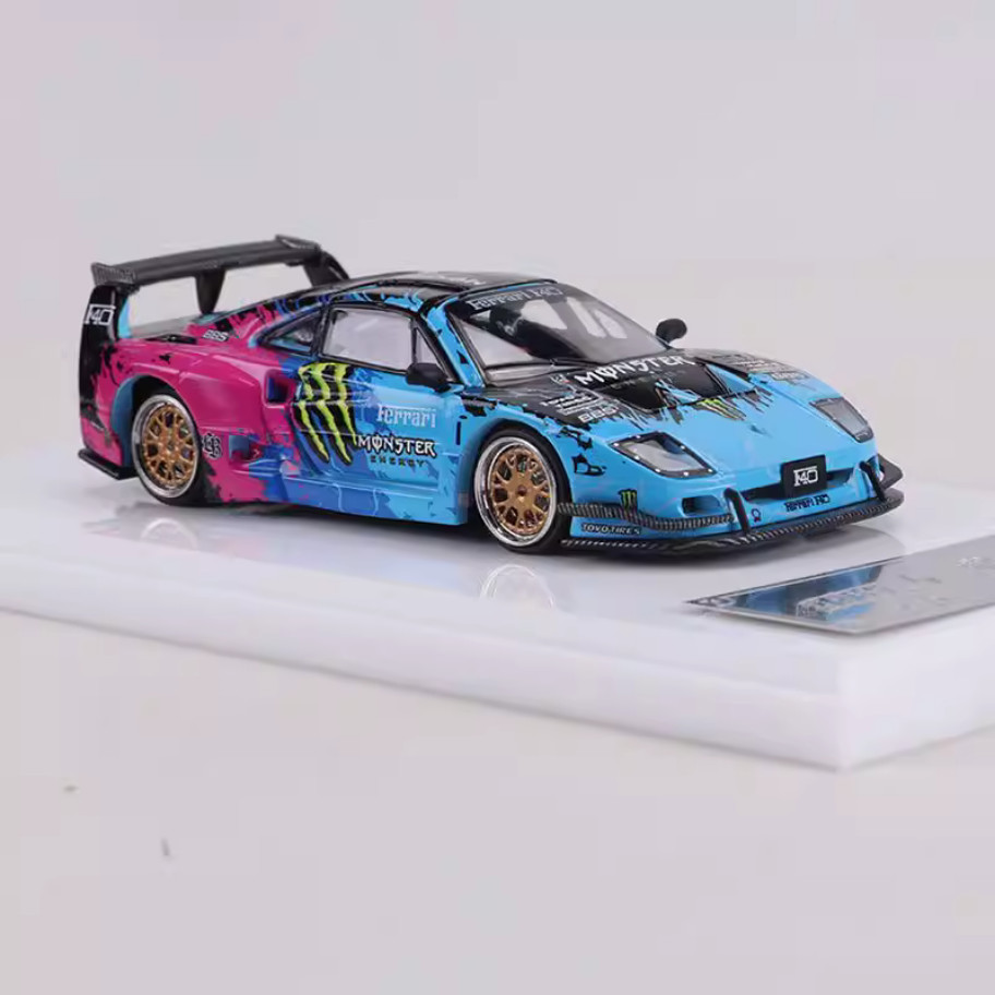 Car demon 1:64 Ferrari F40 LBWK talons painted alloy car model collection