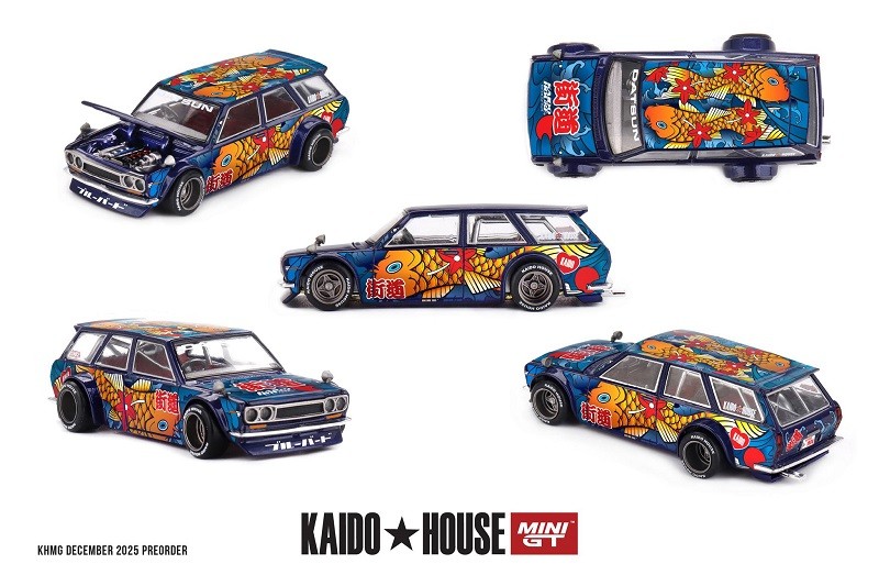 **Pre-Order**Kaido House x Mini GT 1:64 KAIDO 510 Wagon Koi Wagon V1 Car