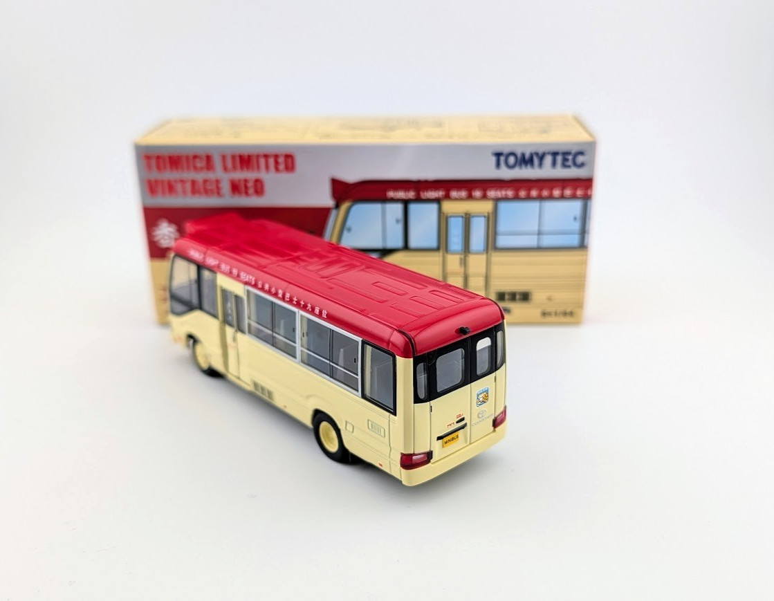 Tomica Limited Vintage Toyota Coaster Hong Kong Public Light Bus Red Diecast Car
