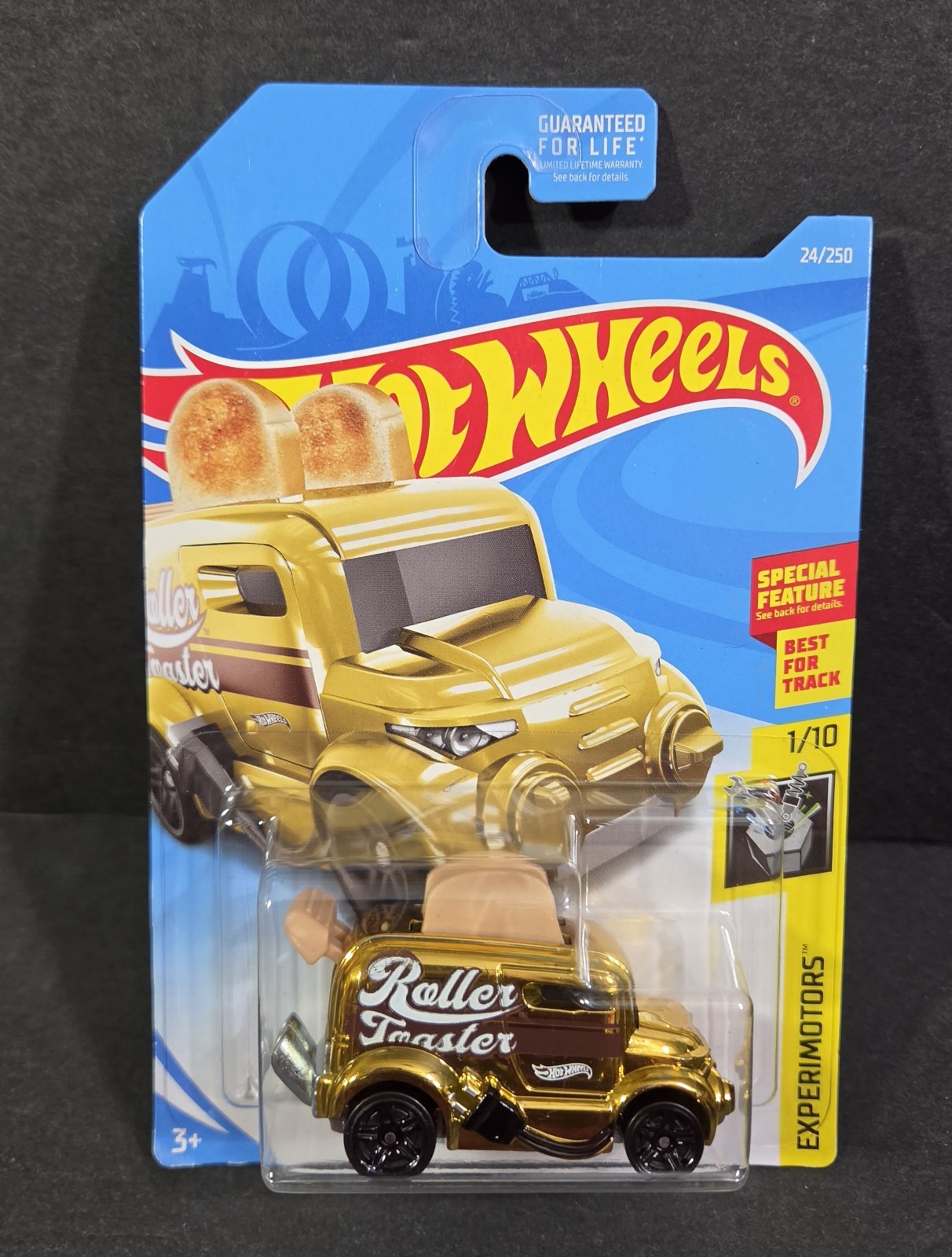 Hot Wheels Experimotors 1/10 Gold Roller Toaster #24/250, Free Shipping