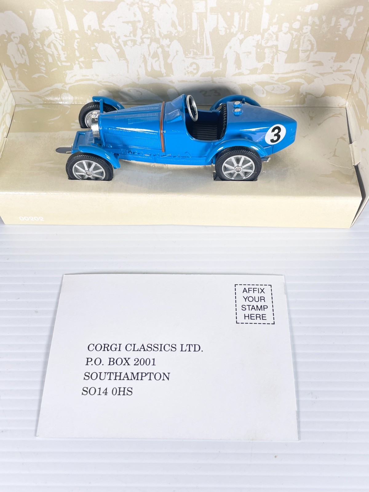 Corgi Bugatti Type 35 Racing Car 00202 1:36 Legends Of Speed Number 3 Boxed.