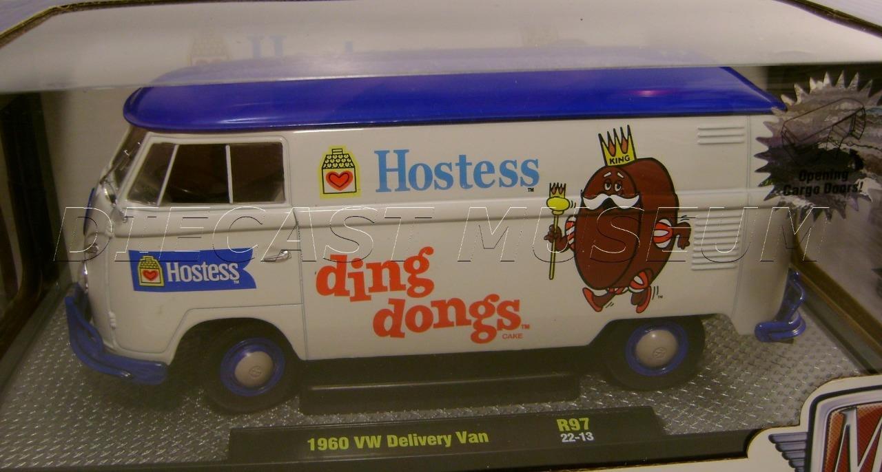 1960 ’60 VW DELIVERY VAN HOSTESS DING DONGS 1:24 M2 MACHINES DIECAST 2022