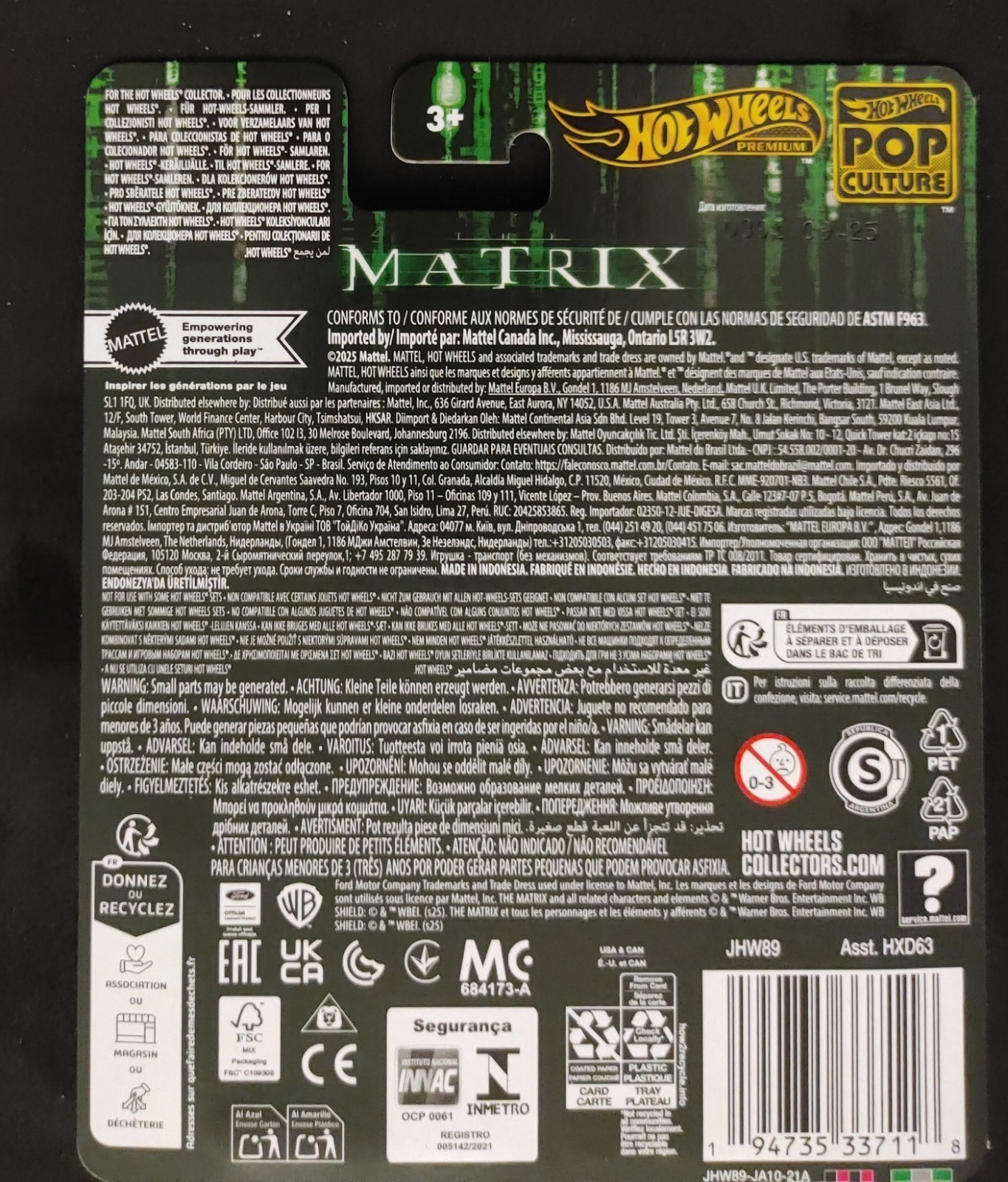 Mattel Hot Wheels Premium Pop Culture – Matrix – 64 Lincoln Continental NICE!!!