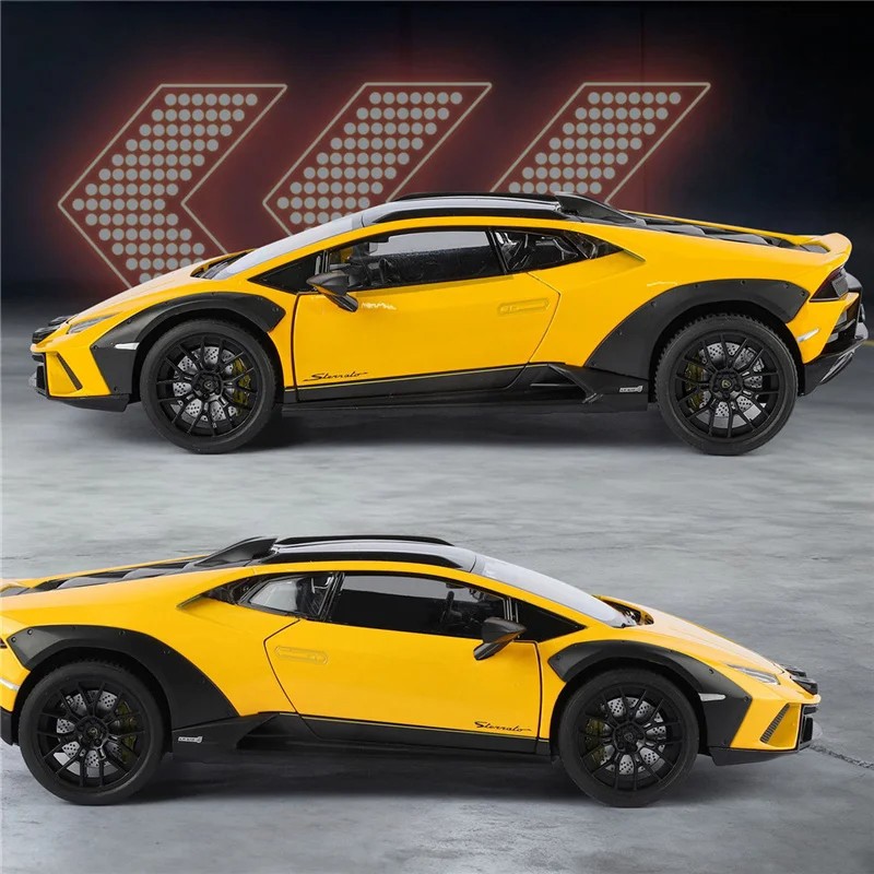 1:18 Lamborghini Huracan Sterrato Alloy Sports Car Model Diecast Metal Track Rac