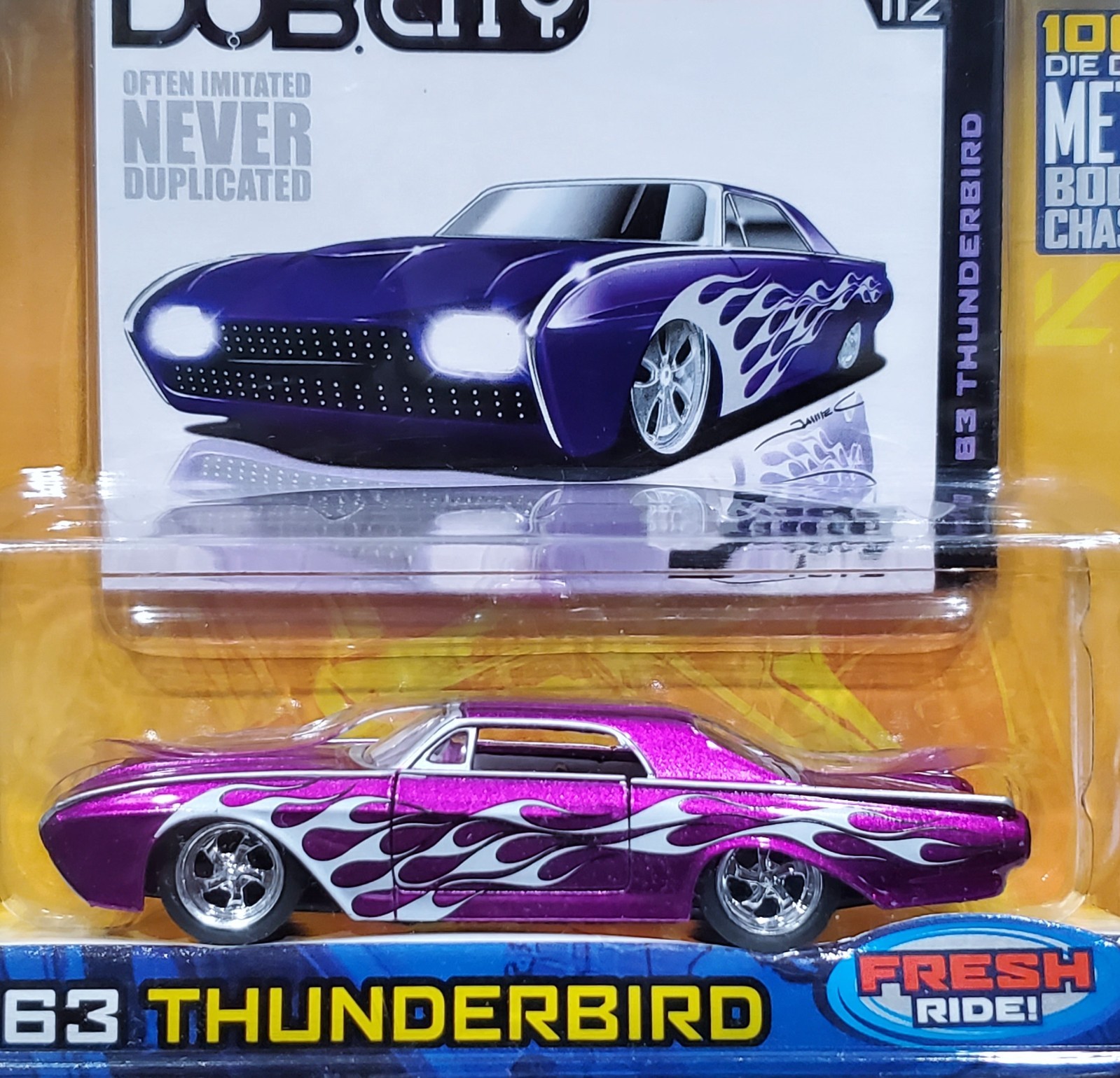 Jada 63 1963 Ford Thunderbird T-Bird Dub City Old Skool Rick Dore Collectibl Car
