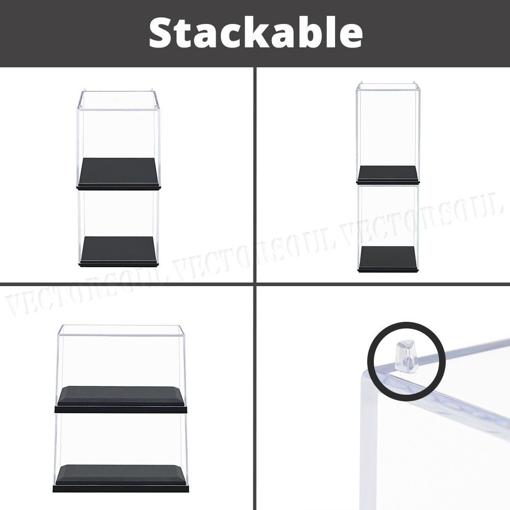 Small Acrylic Display Case Dustproof Box For Mini Action Figures 1/64 Diecast US