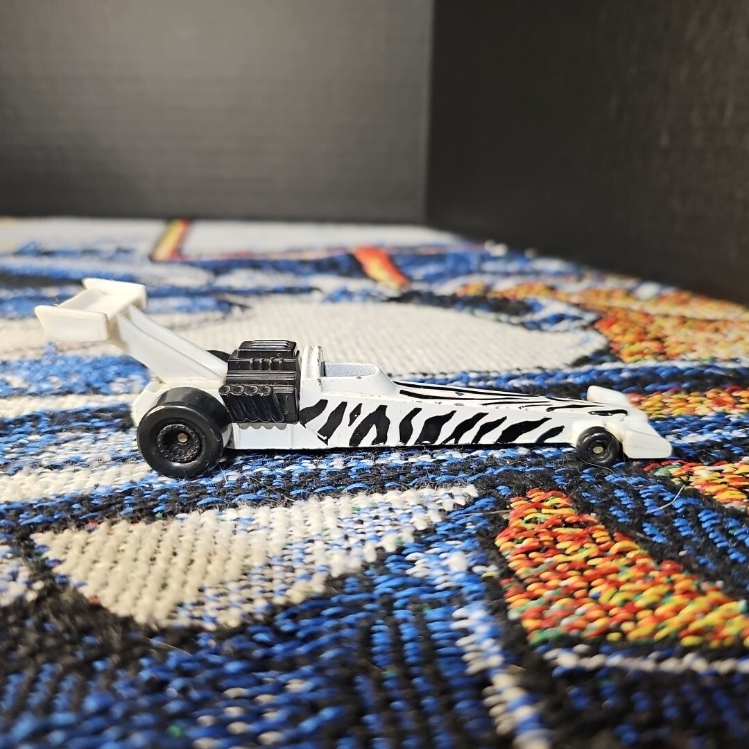 1993 Hot Wheels Mattel Zebra Striped Dragster Top Fuel Drag Racer Diecast Car