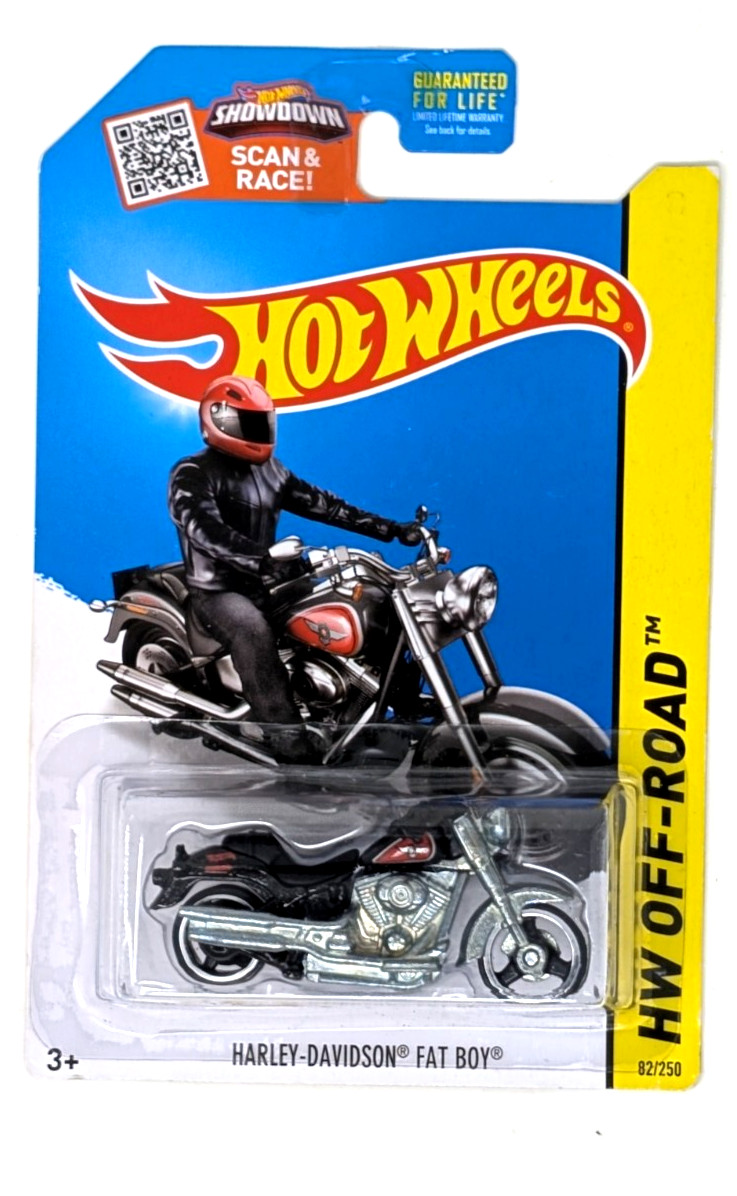 2013 Hot Wheels Harley-Davidson Fat Boy HW Off-Road Black 82/250 – NEW