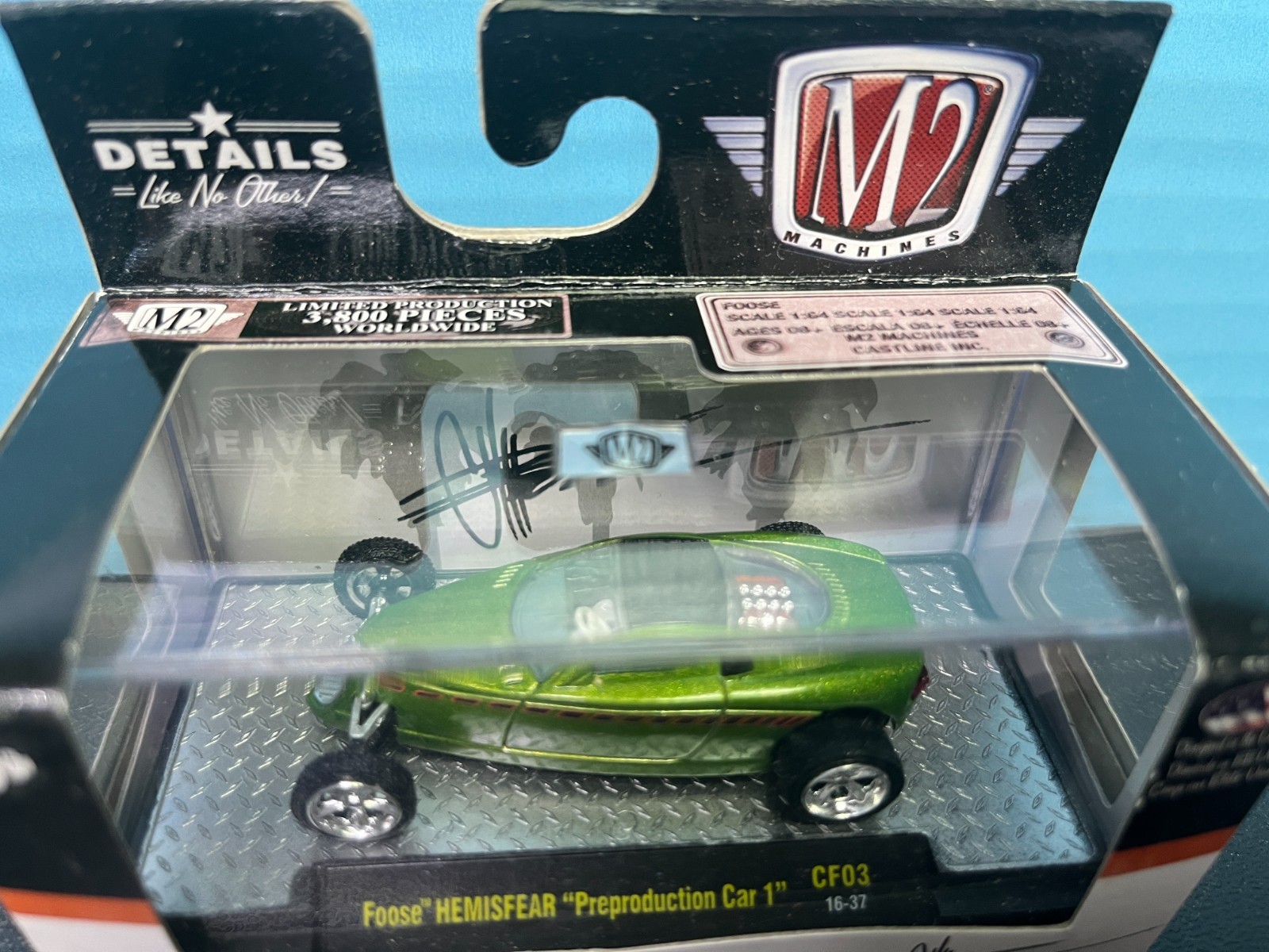 1/64 M2 FOOSE HEMISFEAR CUSTOM ROADSTER GREEN UT
