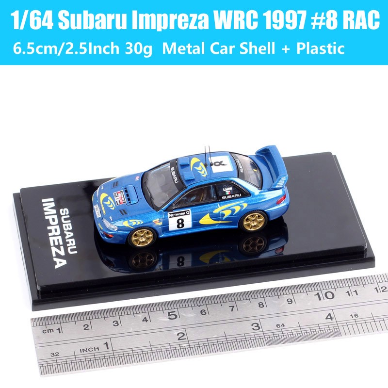 1/64 Scale Subaru Impreza WRC #3 #4 #8 RAC Rally 1997 Model Car Toy Hobby Japan