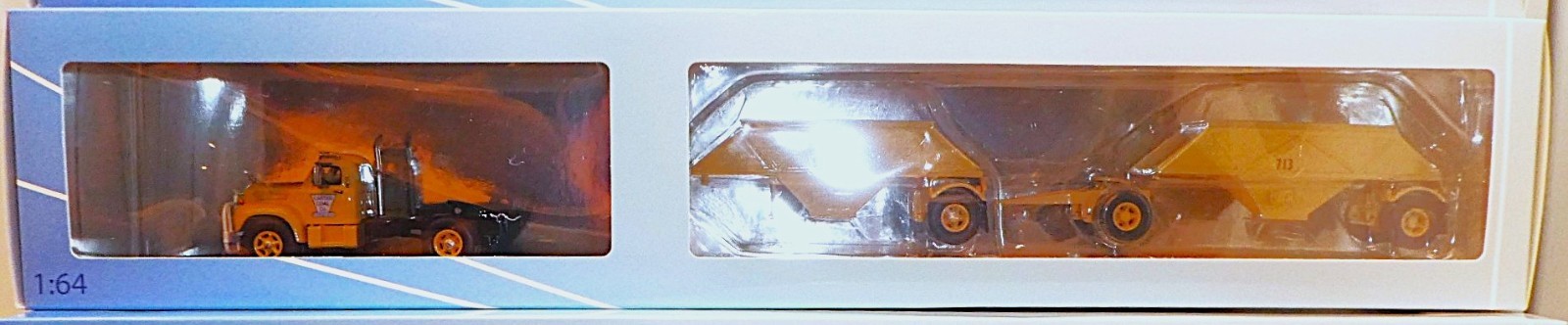 CHOSE MACK B-61T SWB Semi tractor truck bottom dump trailer NEO RESIN 1/64 n DCP