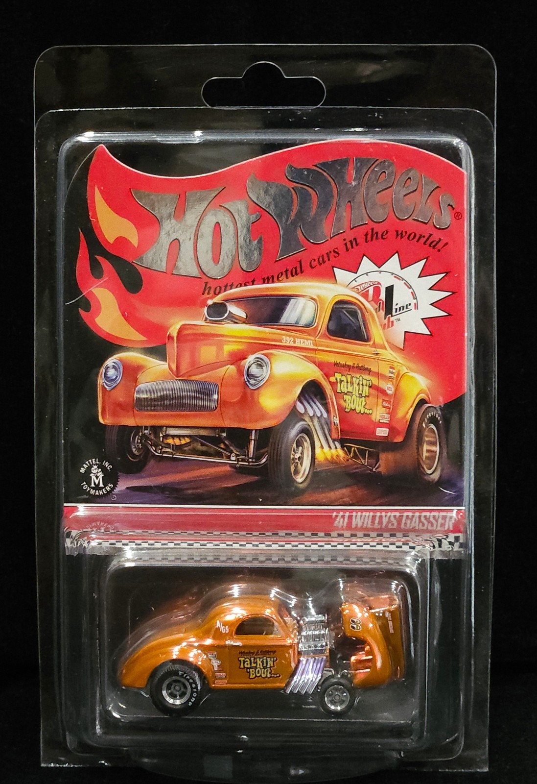 Hot Wheels 41 1941 Willys Gasser RLC Red Line Club Exclusive Car 07466/10000 Or