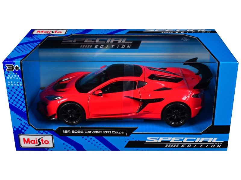 2025 Chevrolet Corvette ZR1 Coupe Red Special Edition 1/24 Diecast Car by Maisto